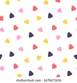 Triangles geometric vector seamless pattern. Modern background.