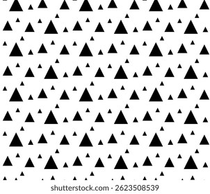triangles Geometry seamless pattern. Vector graphic line illustration. Black and white abstract For poster, party invitation, backdrop, ad, sale promotion, print for t-shirt
