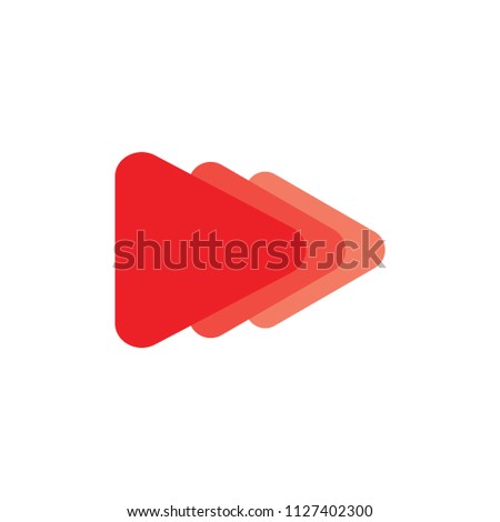 triangles gradient player symbol logo vector