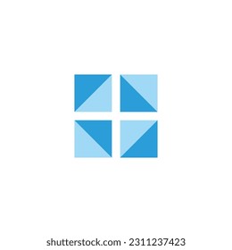 triangles gradient windows glass abstract logo vector 