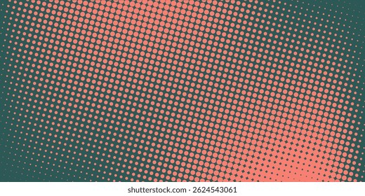 Triangles Halftone Pattern Twisted Border Vector Orange Green Abstract Background. Ultra Modern Minimalistic Art Half Tone Graphics Eye Catching Rush Wallpaper.