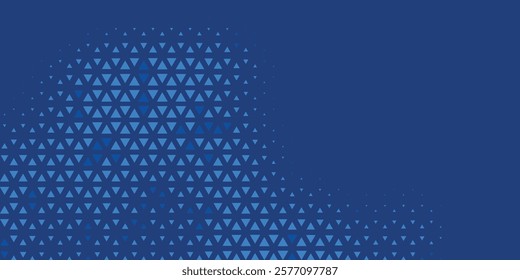 Triangles Halftone Pattern Vector Abstract Geometric Technology Background. Triangular Half Tone Texture