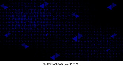 Triangles Halftone Pattern Vector Abstract Geometric Technology Background. Triangular Half Tone Texture. Minimal Style Dynamic Tech Wallpaper