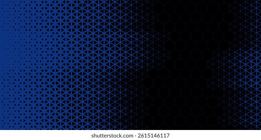 Triangles Halftone Pattern Vector Abstract Geometric Technology Background. Triangular Half Tone Texture. Minimal Style Dynamic Tech Wallpaper