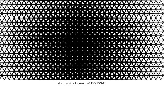Triangles Halftone Pattern Vector Abstract Geometric Technology Background. Triangular Half Tone Texture