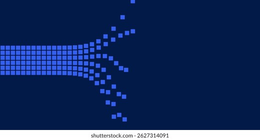 Triangles Halftone Pattern Vector Abstract Geometric Technology Background. Triangular Half Tone Texture. Minimal Style Dynamic Tech Wallpaper
