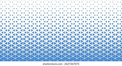Triangles Halftone Pattern Vector Abstract Geometric Technology Background. Triangular Half Tone Texture. Minimal Style Dynamic Tech Wallpaper