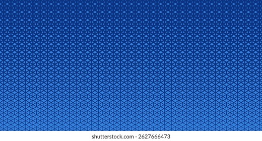 Triangles Halftone Pattern Vector Abstract Geometric Technology Background. Triangular Half Tone Texture. Minimal Style Dynamic Tech Wallpaper