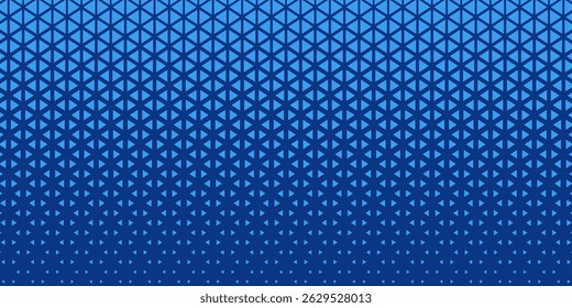 Triangles Halftone Pattern Vector Abstract Geometric Technology Background. Triangular Half Tone Texture. Minimal Style Dynamic Tech Wallpaper