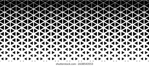 Triangles Halftone Pattern Vector Abstract Geometric Technology Background. Triangular Half Tone Texture.