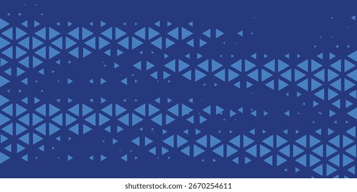 Triangles Halftone Pattern Vector Abstract Geometric Technology Background. Triangular Half Tone Texture. Minimal Style Dynamic Tech Wallpaper