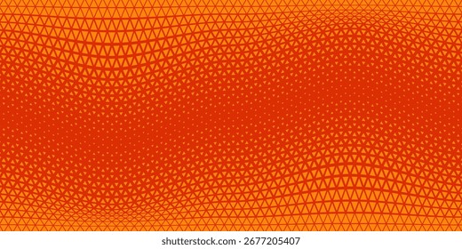 Triângulos padrão vetor moderno laranja abstrato tecnologia geométrica fundo. Textura de meio tom triangular. Estilo mínimo Dynamic Tech Wallpaper