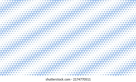 Triángulos Líneas inclinadas de semitono Trazado Trazado Vector De Patrón Geométrico Subtil Textura Azul Blanco Resumen Fondo. Mitad Tone Art Checker Triángulo Partículas Estructura anglonizada Papel de fondo azul claro