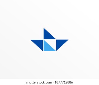 triangles icon logo design template