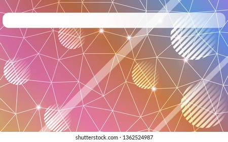 Triangles, line, circle, space for text mosaic cover. Modern design for you business, project. Vector illustration. Blurred Background, Smooth Gradient Texture Color
