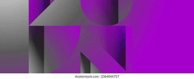 Triangles, lines and round shapes - dynamic geometric abstract background. Visual symphony of shapes and lines design for wallpaper, banner, background, landing page, wall art, invitation, prints