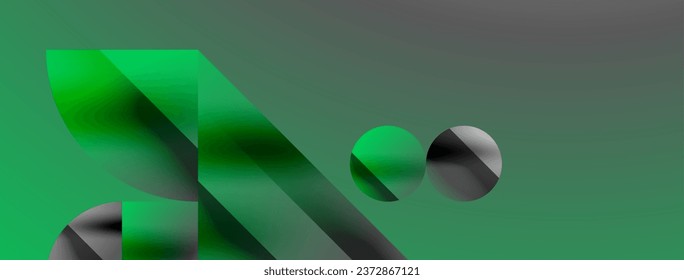 Triangles, lines and round shapes - dynamic geometric abstract background. Visual symphony of shapes and lines design for wallpaper, banner, background, landing page, wall art, invitation, prints