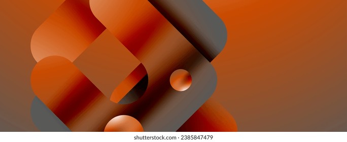 Triangles, lines and round shapes - dynamic geometric abstract background. Visual symphony of shapes and lines design for wallpaper, banner, background, landing page, wall art, invitation, prints