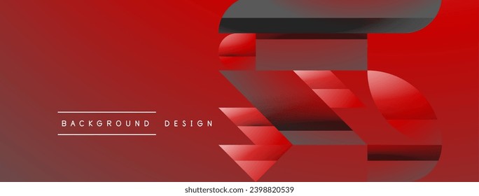 Triangles, lines and round shapes - dynamic geometric abstract background. Visual symphony of shapes and lines design for wallpaper, banner, background, landing page, wall art, invitation, prints