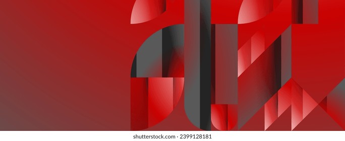 Triangles, lines and round shapes - dynamic geometric abstract background. Visual symphony of shapes and lines design for wallpaper, banner, background, landing page, wall art, invitation, prints