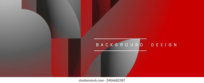 Triangles, lines and round shapes - dynamic geometric abstract background. Visual symphony of shapes and lines design for wallpaper, banner, background, landing page, wall art, invitation, prints