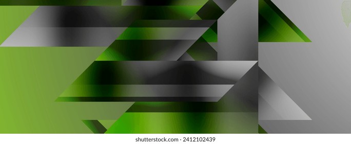 Triangles, lines and round shapes - dynamic geometric abstract background. Visual symphony of shapes and lines design for wallpaper, banner, background, landing page, wall art, invitation, prints
