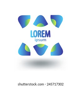 Triangles logo template. Abstract icon.