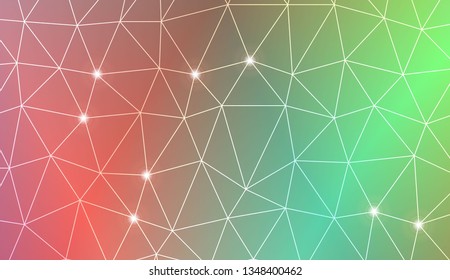 Triangles mosaic cover. For flyer, screen, business presentation. Vector illustration. Blur Sweet Dreamy Gradient Color Background