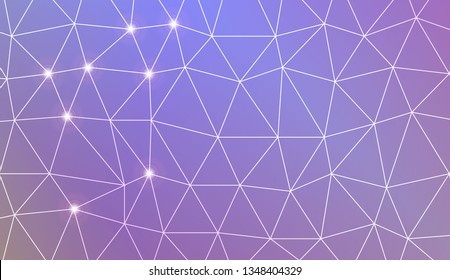 Triangles mosaic cover. For flyer, screen, business presentation. Vector illustration. Blur Sweet Dreamy Gradient Color Background