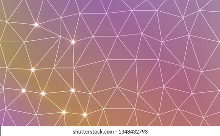 Triangles mosaic cover. For flyer, screen, business presentation. Vector illustration. Blur Sweet Dreamy Gradient Color Background