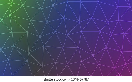 Triangles mosaic cover. For flyer, screen, business presentation. Vector illustration. Blur Sweet Dreamy Gradient Color Background