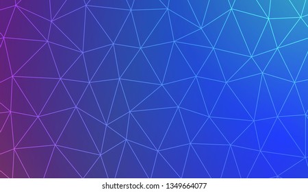 Triangles mosaic cover. For flyer, screen, business presentation. Vector illustration. Blur Sweet Dreamy Gradient Color Background