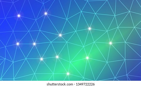 Triangles mosaic cover. For flyer, screen, business presentation. Vector illustration. Blur Sweet Dreamy Gradient Color Background