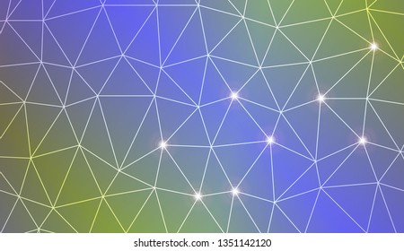 Triangles mosaic cover. For flyer, screen, business presentation. Vector illustration. Blur Sweet Dreamy Gradient Color Background