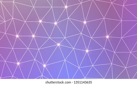 Triangles mosaic cover. For flyer, screen, business presentation. Vector illustration. Blur Sweet Dreamy Gradient Color Background