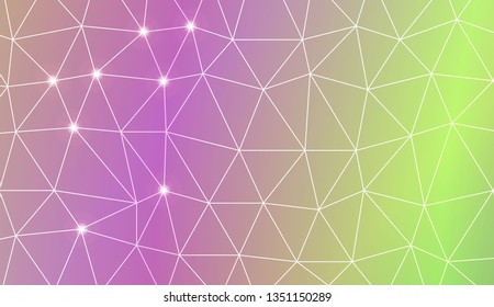 Triangles mosaic cover. For flyer, screen, business presentation. Vector illustration. Blur Sweet Dreamy Gradient Color Background