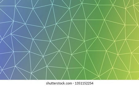 Triangles mosaic cover. For flyer, screen, business presentation. Vector illustration. Blur Sweet Dreamy Gradient Color Background