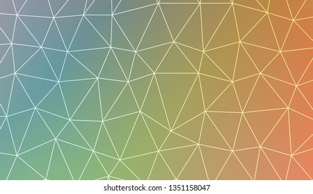 Triangles mosaic cover. For flyer, screen, business presentation. Vector illustration. Blur Sweet Dreamy Gradient Color Background