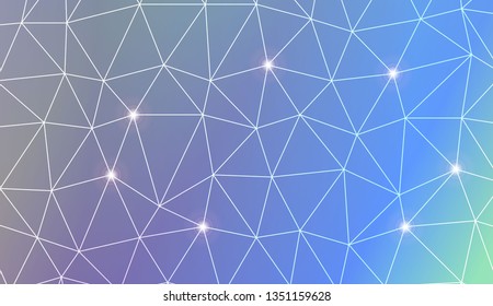 Triangles mosaic cover. For flyer, screen, business presentation. Vector illustration. Blur Sweet Dreamy Gradient Color Background