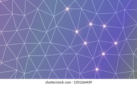Triangles mosaic cover. For flyer, screen, business presentation. Vector illustration. Blur Sweet Dreamy Gradient Color Background