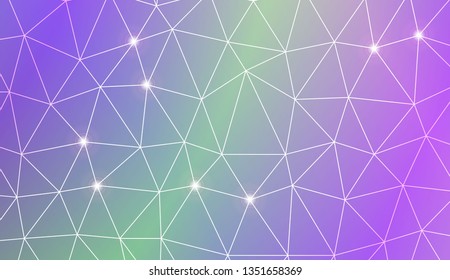 Triangles mosaic cover. For flyer, screen, business presentation. Vector illustration. Blur Sweet Dreamy Gradient Color Background