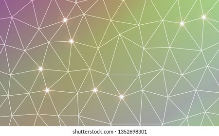 Triangles mosaic cover. For flyer, screen, business presentation. Vector illustration. Blur Sweet Dreamy Gradient Color Background