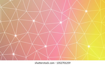 Triangles mosaic cover. For flyer, screen, business presentation. Vector illustration. Blur Sweet Dreamy Gradient Color Background