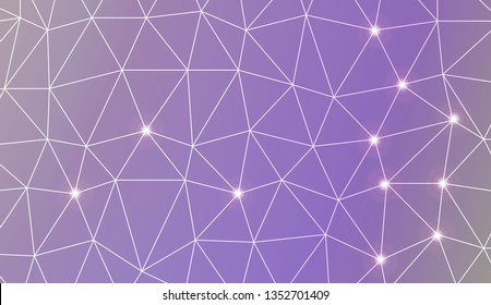 Triangles mosaic cover. For flyer, screen, business presentation. Vector illustration. Blur Sweet Dreamy Gradient Color Background