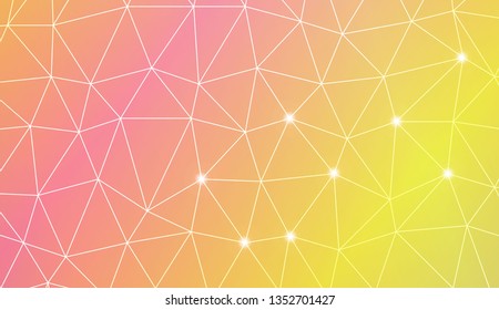 Triangles mosaic cover. For flyer, screen, business presentation. Vector illustration. Blur Sweet Dreamy Gradient Color Background