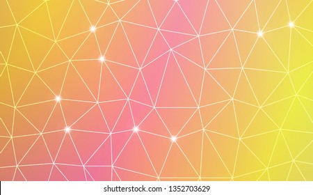 Triangles mosaic cover. For flyer, screen, business presentation. Vector illustration. Blur Sweet Dreamy Gradient Color Background