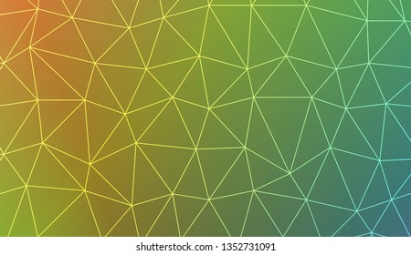 Triangles mosaic cover. For flyer, screen, business presentation. Vector illustration. Blur Sweet Dreamy Gradient Color Background