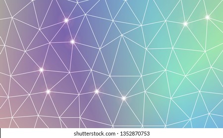 Triangles mosaic cover. For flyer, screen, business presentation. Vector illustration. Blur Sweet Dreamy Gradient Color Background