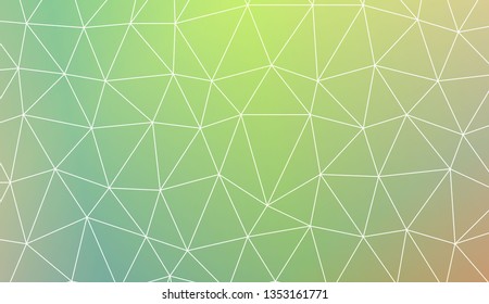 Triangles mosaic cover. For flyer, screen, business presentation. Vector illustration. Blur Sweet Dreamy Gradient Color Background