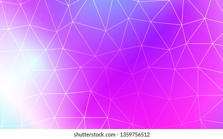 Triangles mosaic cover. For flyer, screen, business presentation. Vector illustration. Blur Sweet Dreamy Gradient Color Background